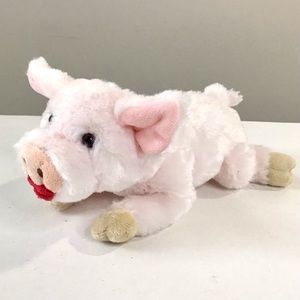 Gund Cheeky Cheeks Smooching Pig Stuffed Plush Kissing Sounds Light Up Cheeks 7”